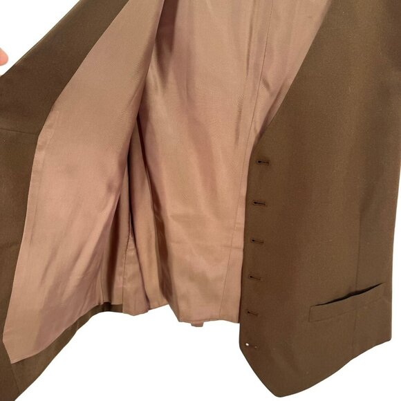 Hart Schaffner & Marx Mens Brown Formal Vest Size 44R Button-Front Design Satin - Picture 5 of 7